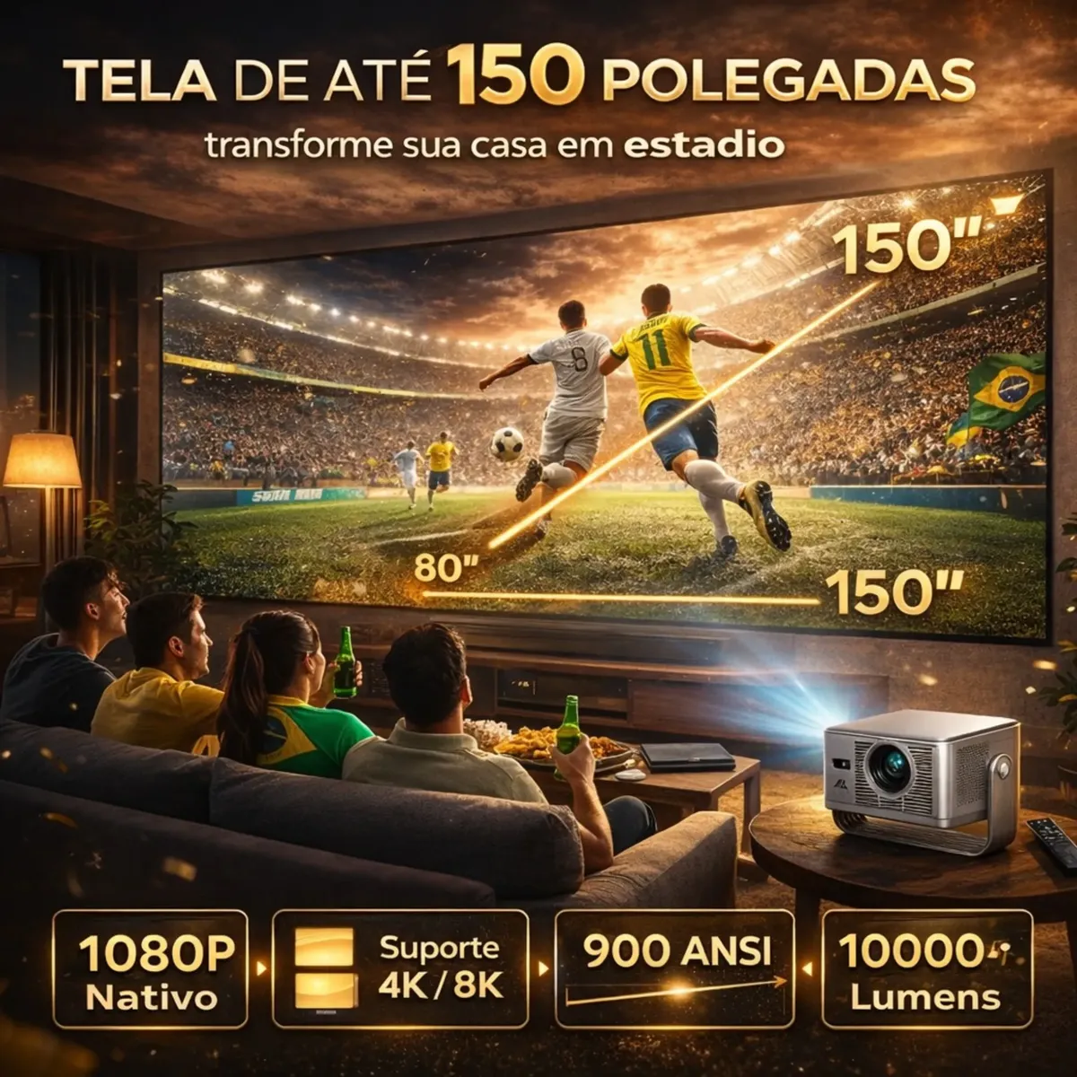 8k Projetor Smart Aliron Hy350 Max Android 14 1080p Nativo — foto 4