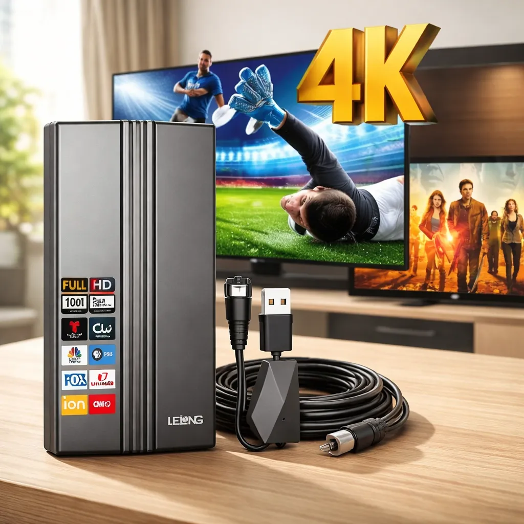 Antena Digital Hdtv 4k Interna/externa 28dbi Cabo 10m