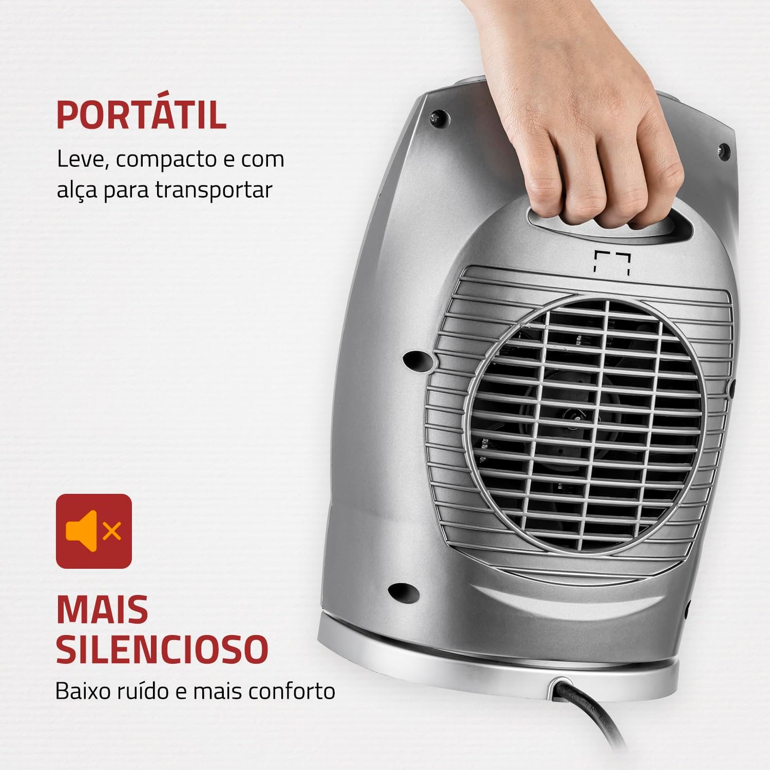 Aquecedor Termo Ceramic, Mondial, Preto/Prata, 1500W, 110V - A-05 — foto 6