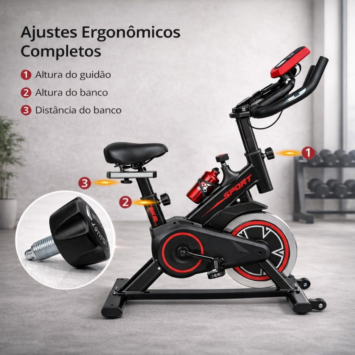 Bike Ergometrica Bicicleta Ergometrica Bike Spinning Silenciosa Vertical Modelo Premium — foto 3