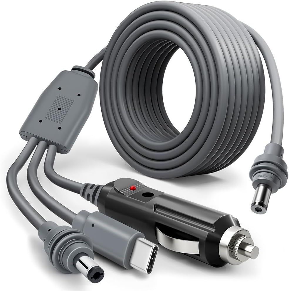 Cabo Starlink Mini para Carro, Cabo Carregador para Carregar Starlink Mini 3 em 1, Carregador de Alimentação Carro, 3 em 1 Rápido
