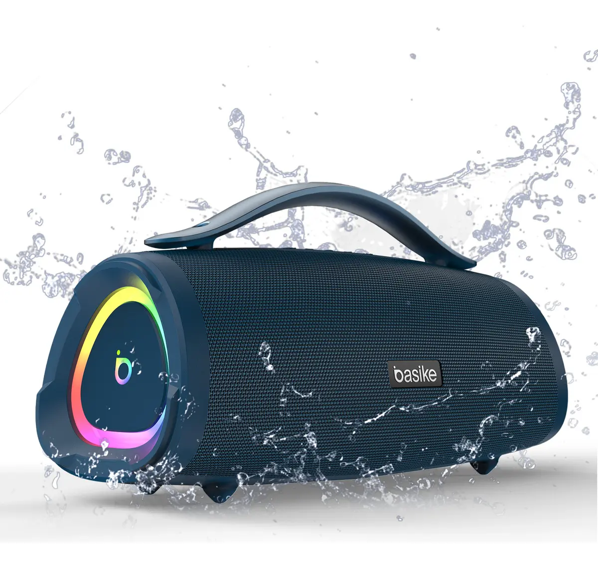 Caixa Bluetooth Portatil, Subwoofer Ativo, Boombox, 160w, Bluetooth 5.4, Estéreo Hifi, Tws 1+1, 10000mah, Bateria 15 Horas(65b Spl), Ipx6, Com Rgb, Powerbank Para iPhone E Samsung, Cor Azul-