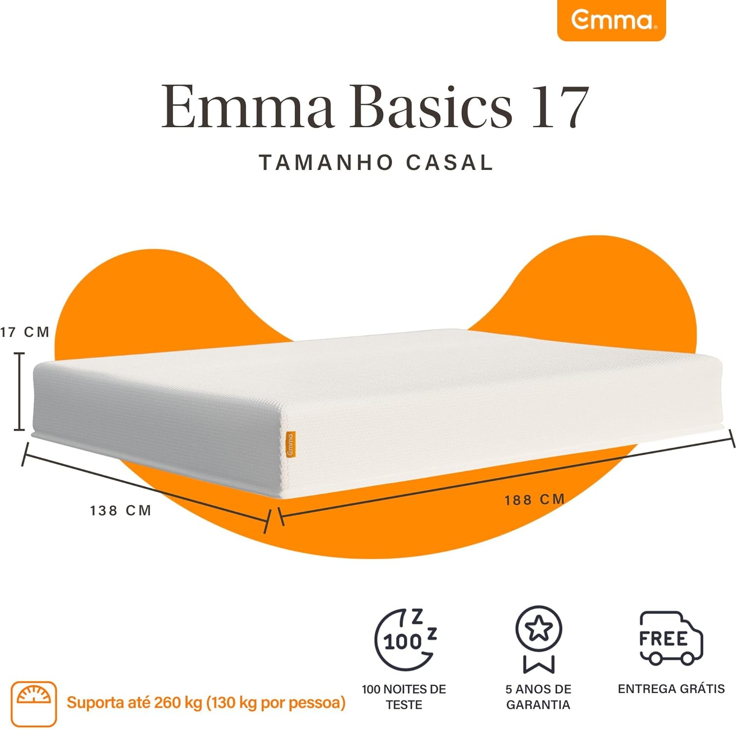 Colchão Emma Basics 17 Espuma D28 — foto 2