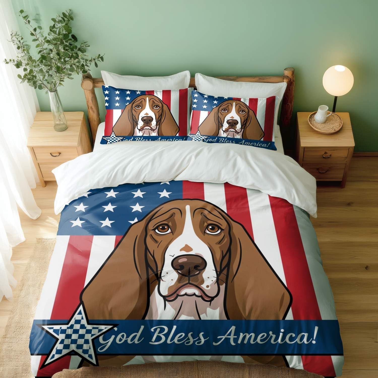 Conjunto de capa de edredom de girassol de cachorro aquarela, conjunto de cama floral de 3 peças, seleção de vários tamanhos, capa com estampa animal caprichosa (03, solteiro 172 x 218 cm + 