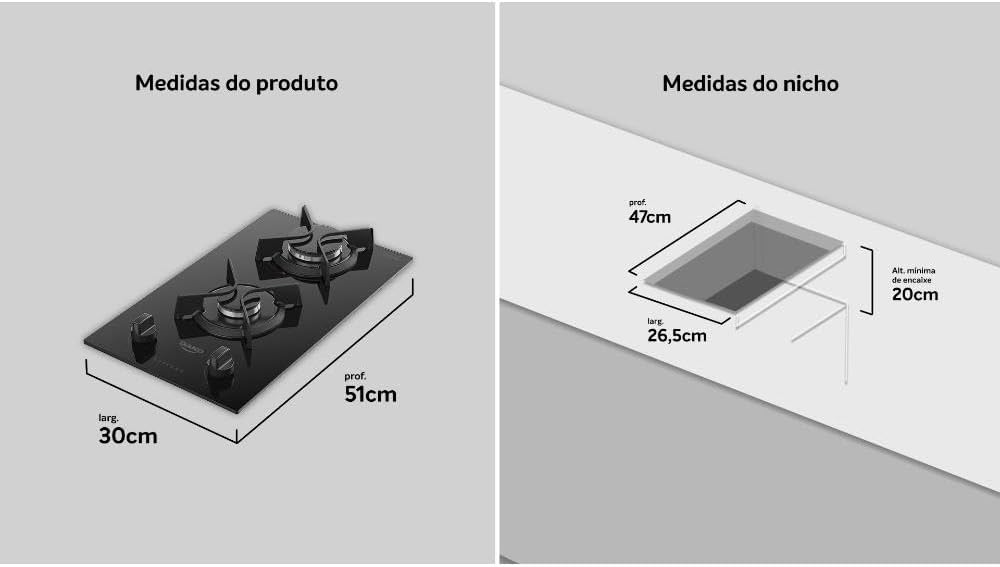 Cooktop 2 Bocas com Mesa de Vidro Dako Supreme Bivolt — foto 5