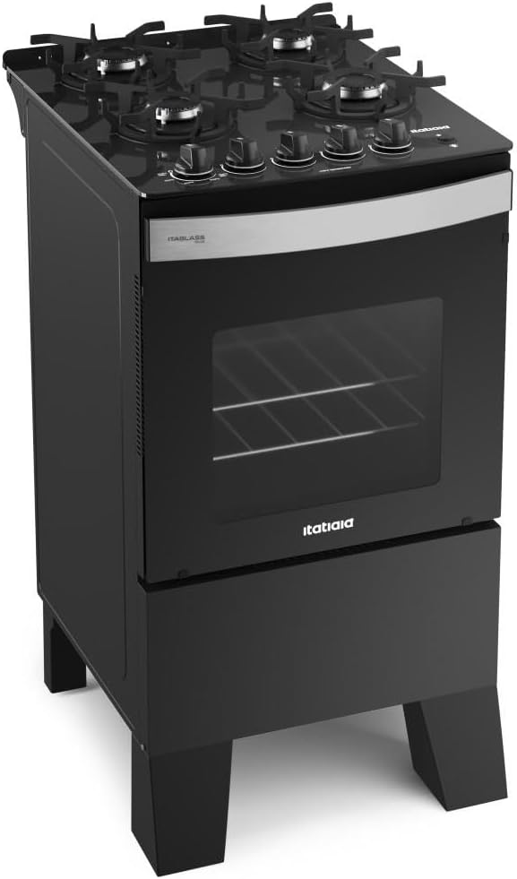 Cooktop a Gás 4 Bocas Mesa de Vidro Temperado com Acendimento Automático