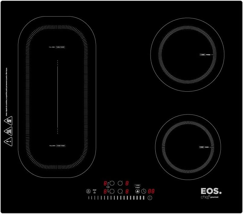 Cooktop de Indução Portátil com Função Turbo e Trava de Segurança