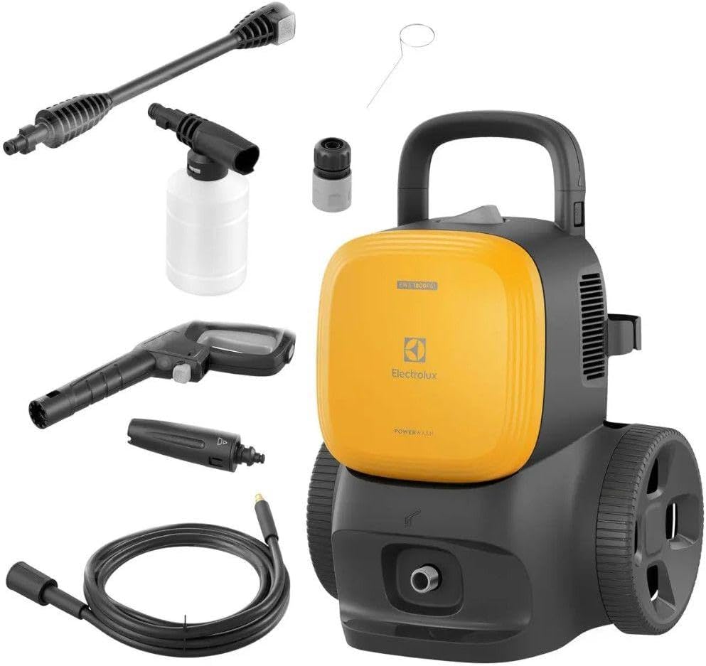 Electrolux Lavadora de Alta Pressão Lava Jato Lava Car 1800PSI de pressão de àgua e Potencia 1450W de motor com Aplicador de Detergente PowerWash EWS1800 127v Amarela