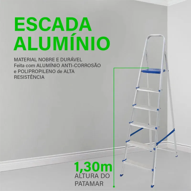 Escada Resistente Dobrável 6 Degraus — foto 2