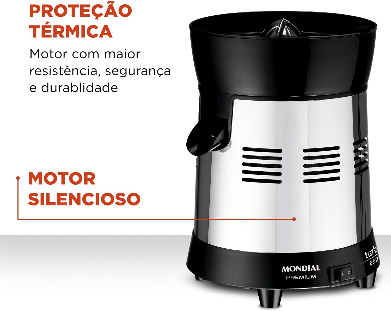 Espremedor de Frutas 250W 1 Litro com 2 Cones — foto 6