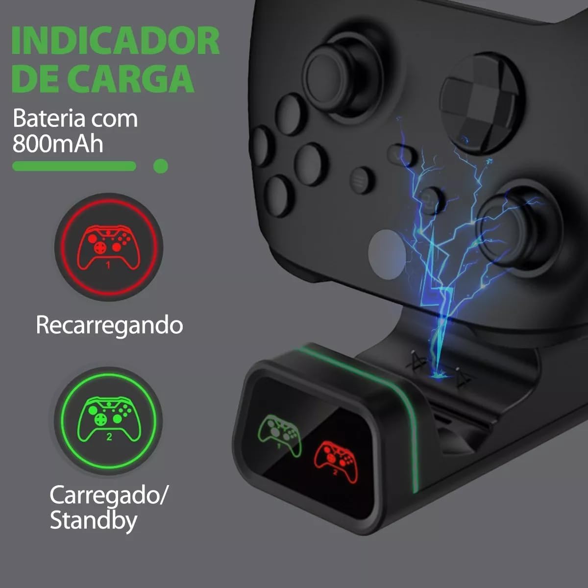 Estação de Carregamento Dupla para Controles Xbox Series S/X — foto 6