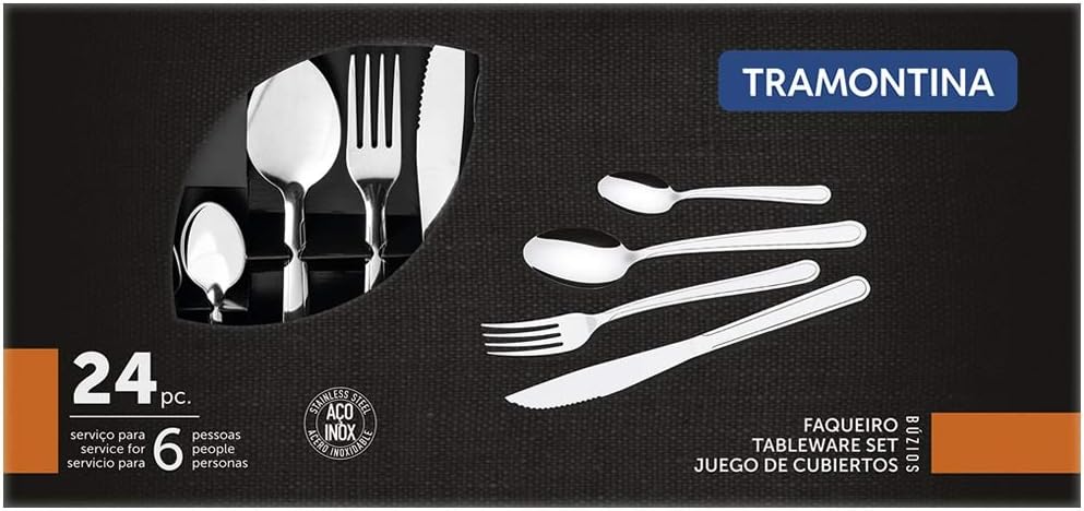 Faqueiro Tramontina Búzios Aço Inox 24 Peças — foto 2