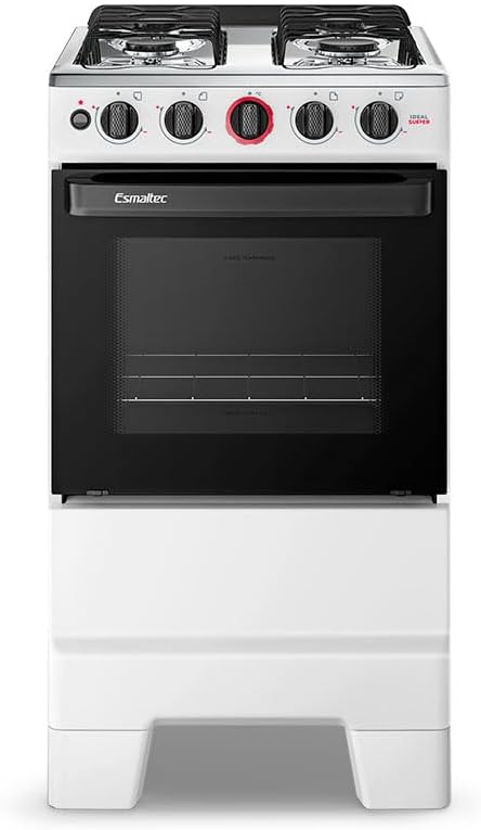 Fogão 4 Bocas com Acendimento Automático, Mesa Inox e Forno 50L