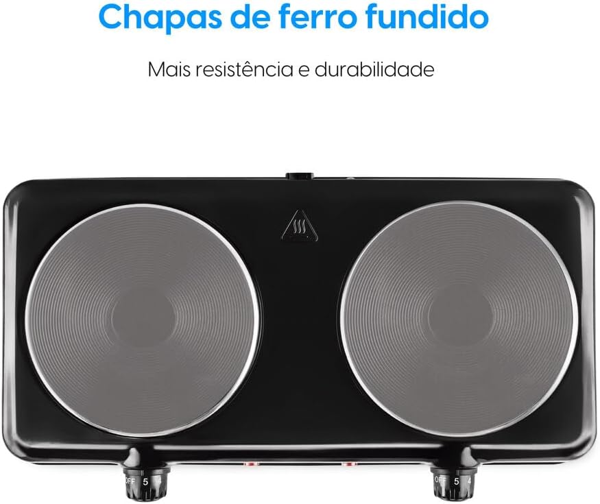 Fogão Elétrico Portátil Cooktop Elgin Double Cook 2 Bocas - 110V — foto 5