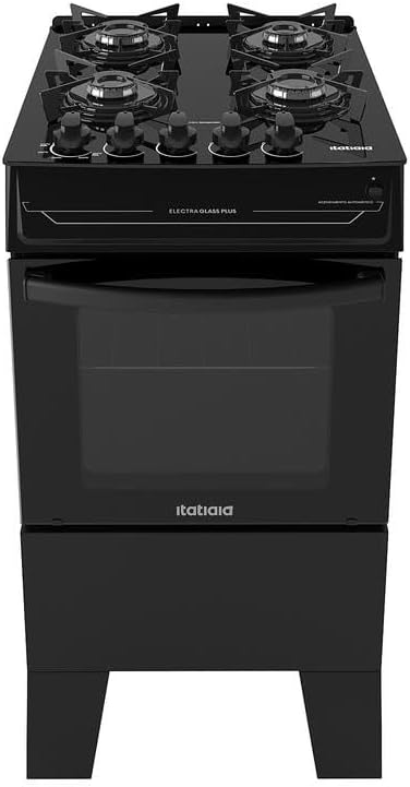Fogão Itatiaia 4 Bocas Electra Glass Plus Preto Bivolt — foto 4