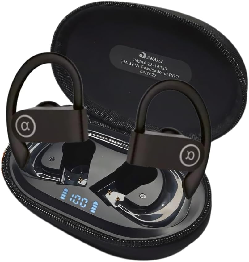 Fone de Ouvido, Bluetooth 5.4, IPX5 à Prova D'Água, 45h de Bateria, Com Microfone Embutido. Design Esportivo e Ergonômico, Ideal Para Corridas, Atividades Físicas, Videogame, IPhone e An