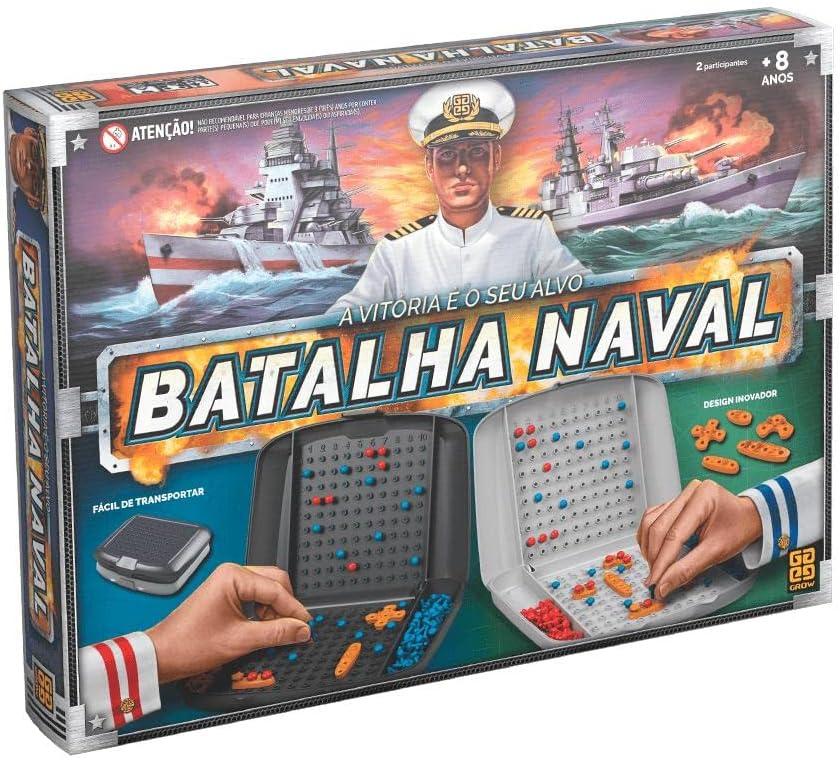 Jogo Batalha Naval com 2 Maletas-Tabuleiros