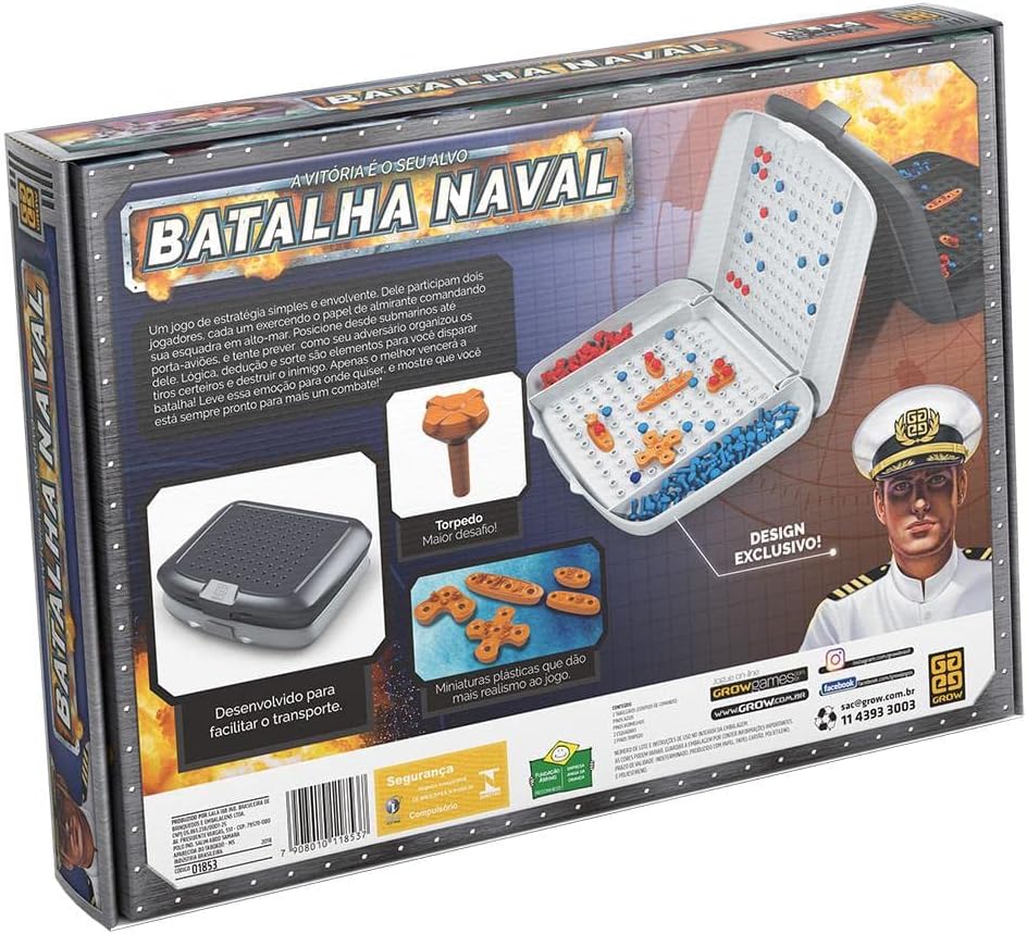 Jogo Batalha Naval com 2 Maletas-Tabuleiros — foto 2