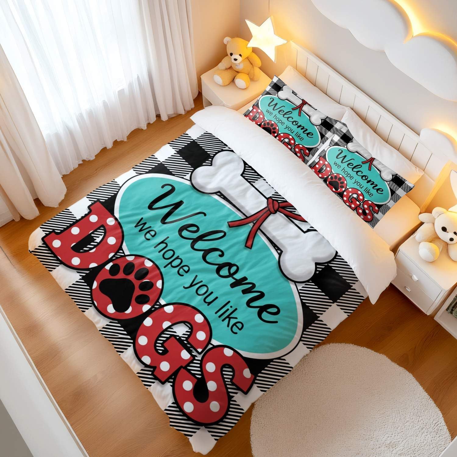 Jogo de Cama Estampa de Cachorro Impressão Digital 3D — foto 6
