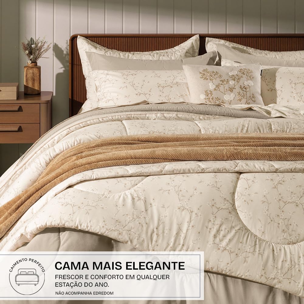 Jogo de Cama Queen Karsten 100% Algodão Penteado Beatriz — foto 6