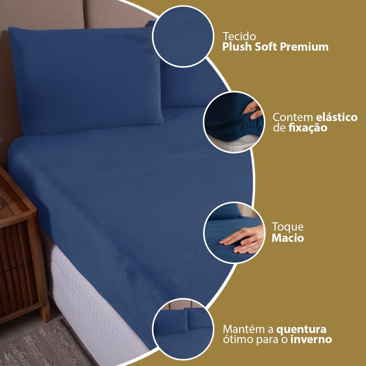 Jogo de Cama Soft Plush 3 Peças para Inverno — foto 6