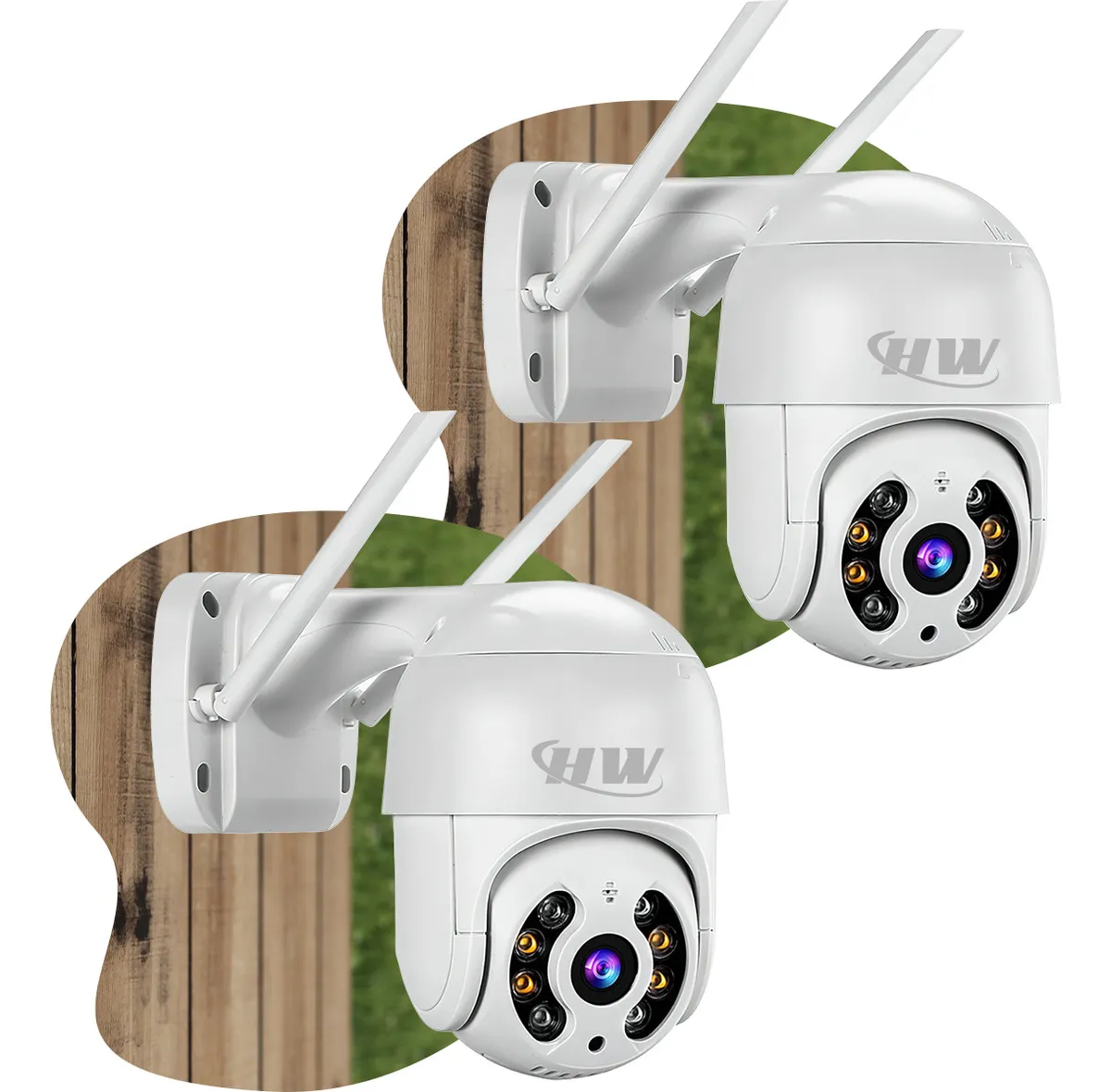 Kit 2 Câmera Segurança Ip Interna Externa Wifi - Bivolt 110V/220V