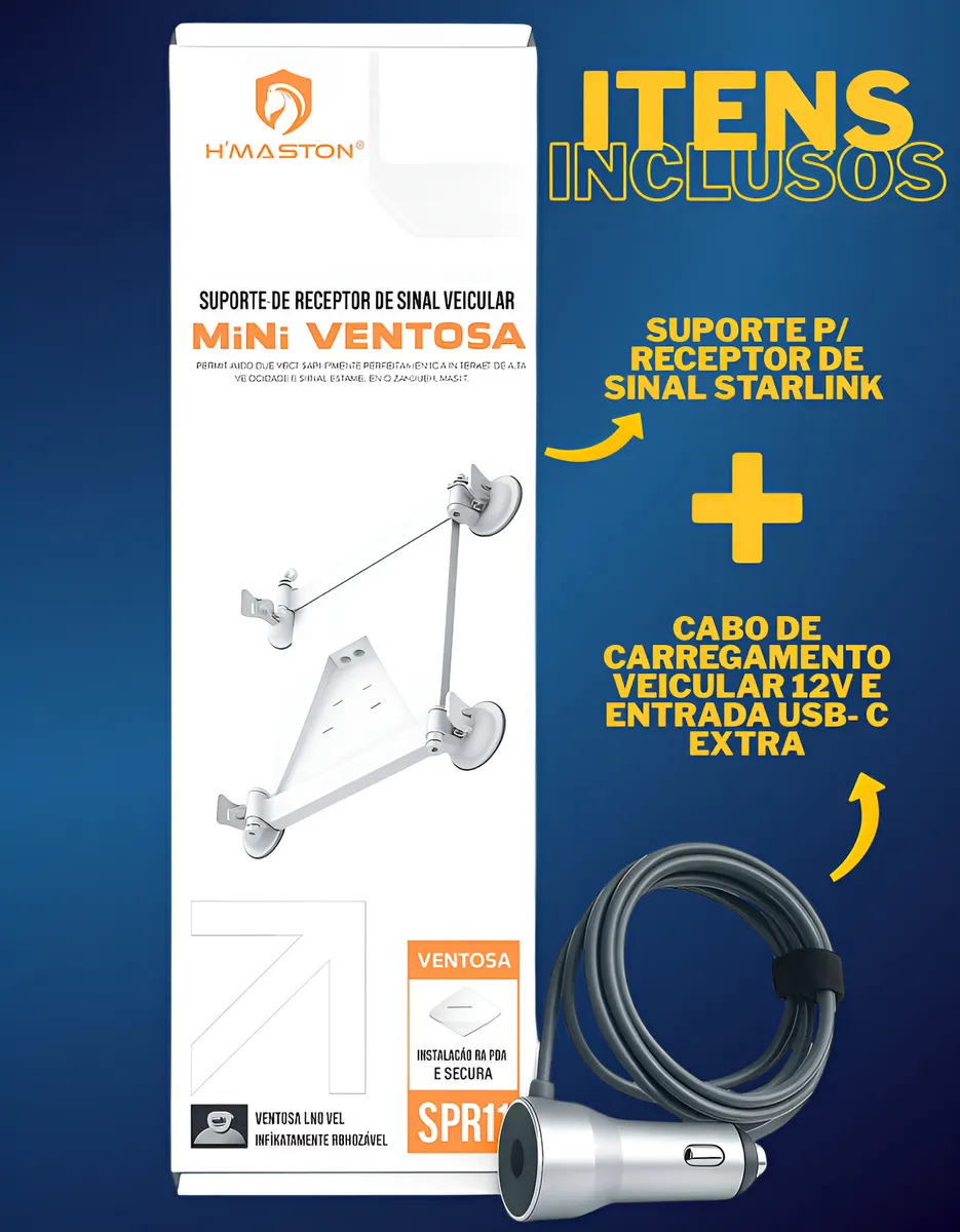 Kit Starlink Mini Suporte E Cabo Internet Satélite Veicular — foto 2