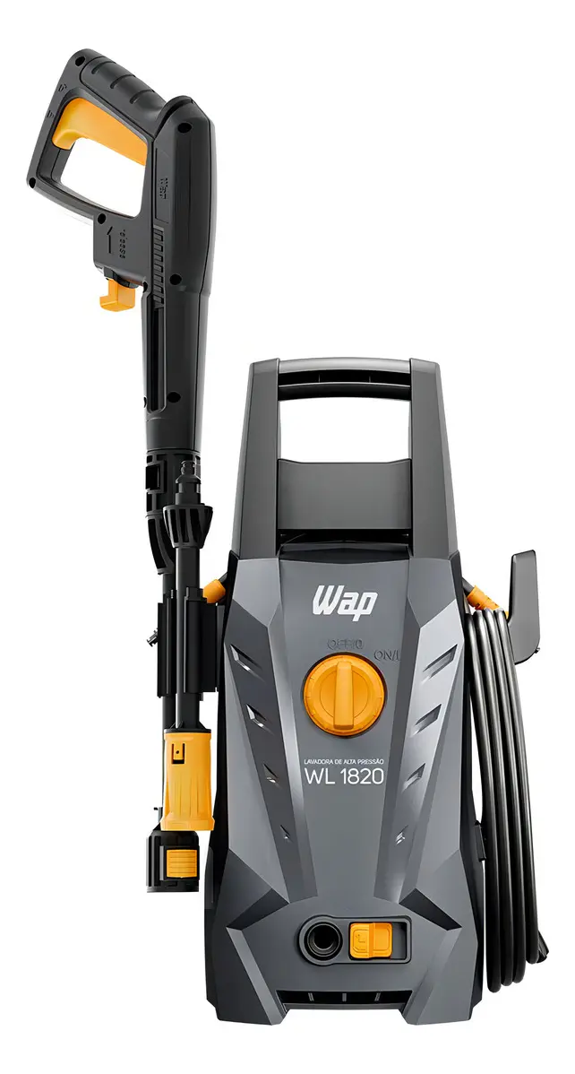Lavadora de Alta Pressão WAP WL 1820 1400W com Stop Total, Jato Leque e Concentrado