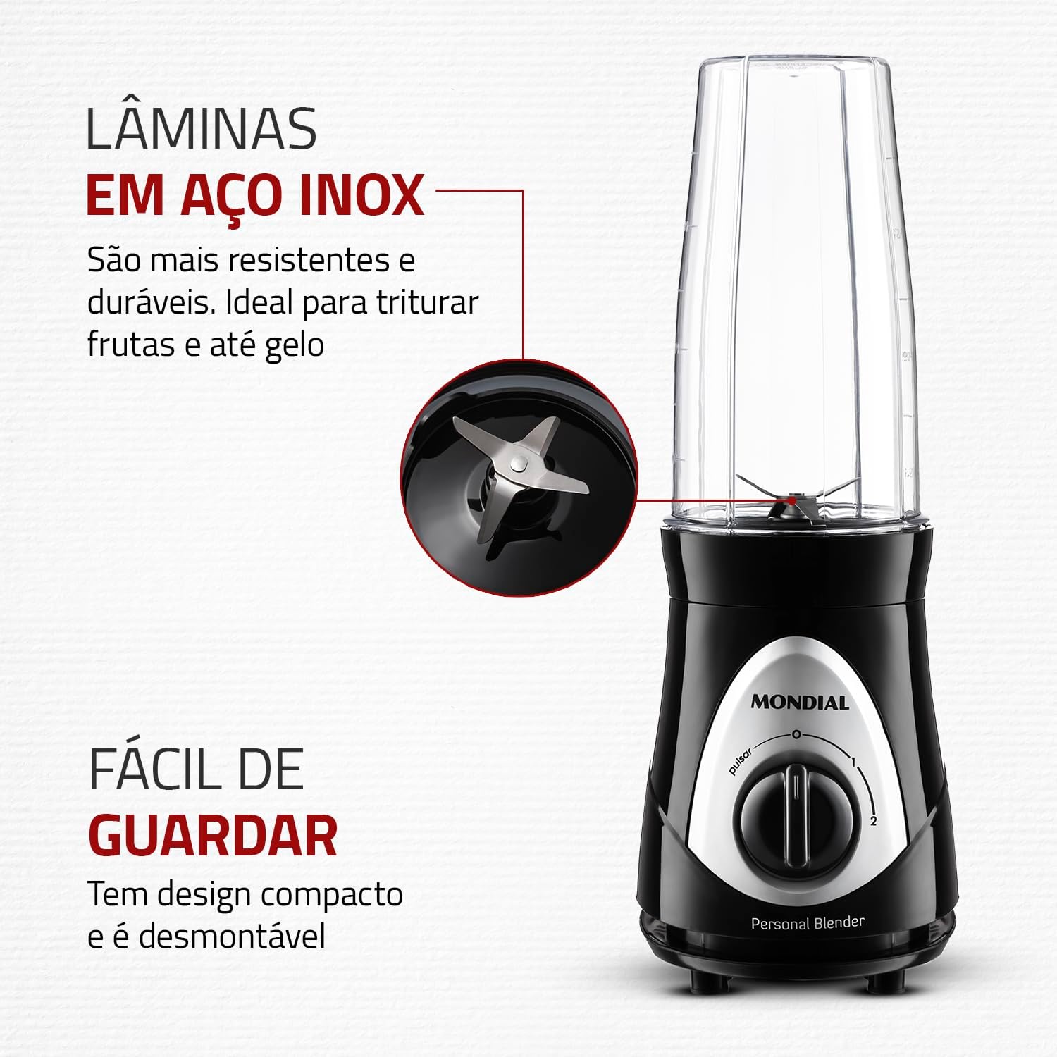 Liquidificador Personal 300W com 2 Copos Squeeze 750ml — foto 5