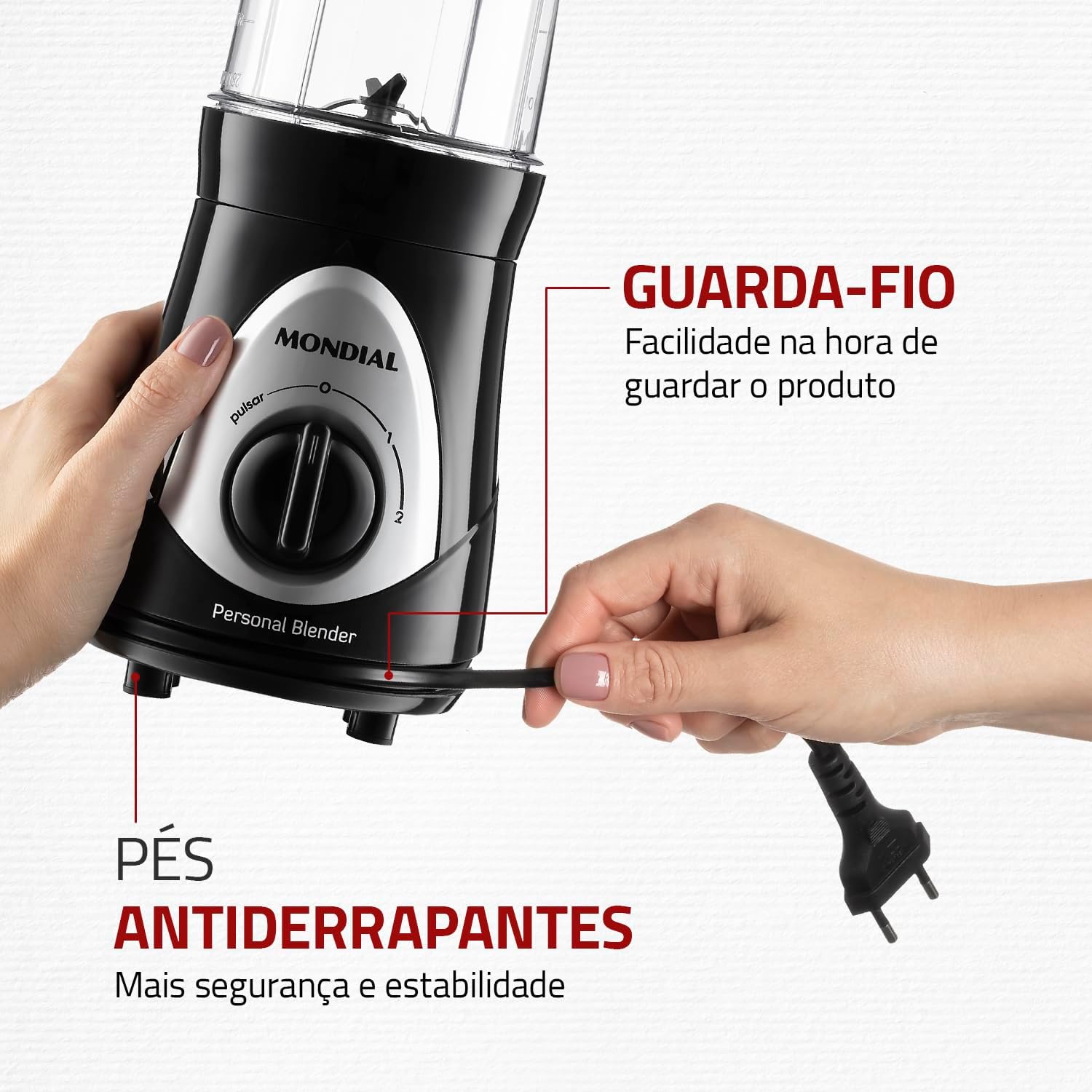 Liquidificador Personal 300W com 2 Copos Squeeze 750ml — foto 6