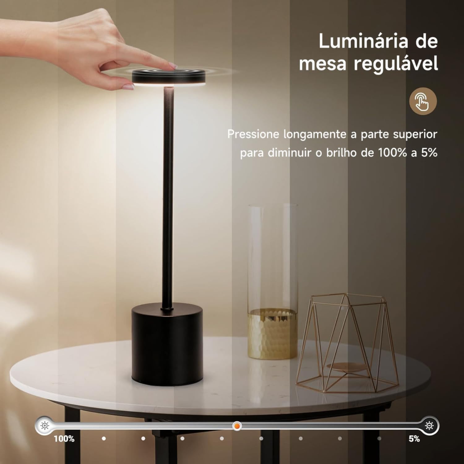 Luminária de Mesa Touch com 3 Modos de Luz Ajustáveis — foto 6