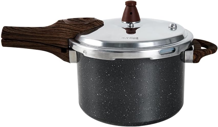 Panela de Pressão Brinox 6,8L Ceramic Life Pressure Revestimento Cerâmico Com Indução Granito