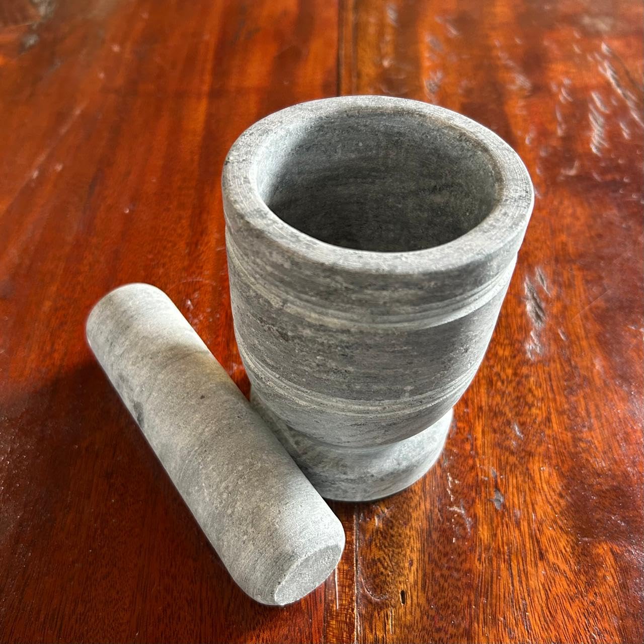 Pilão De Pedra Sabão Resistente Grande — foto 2