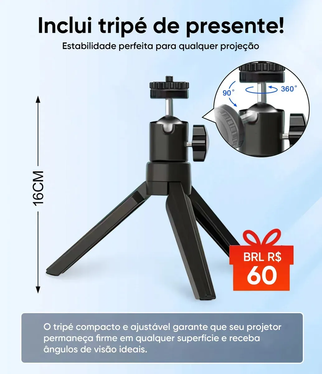 Projetor Profissional Android 4k Portátil 5g Wifi Full Hd — foto 2