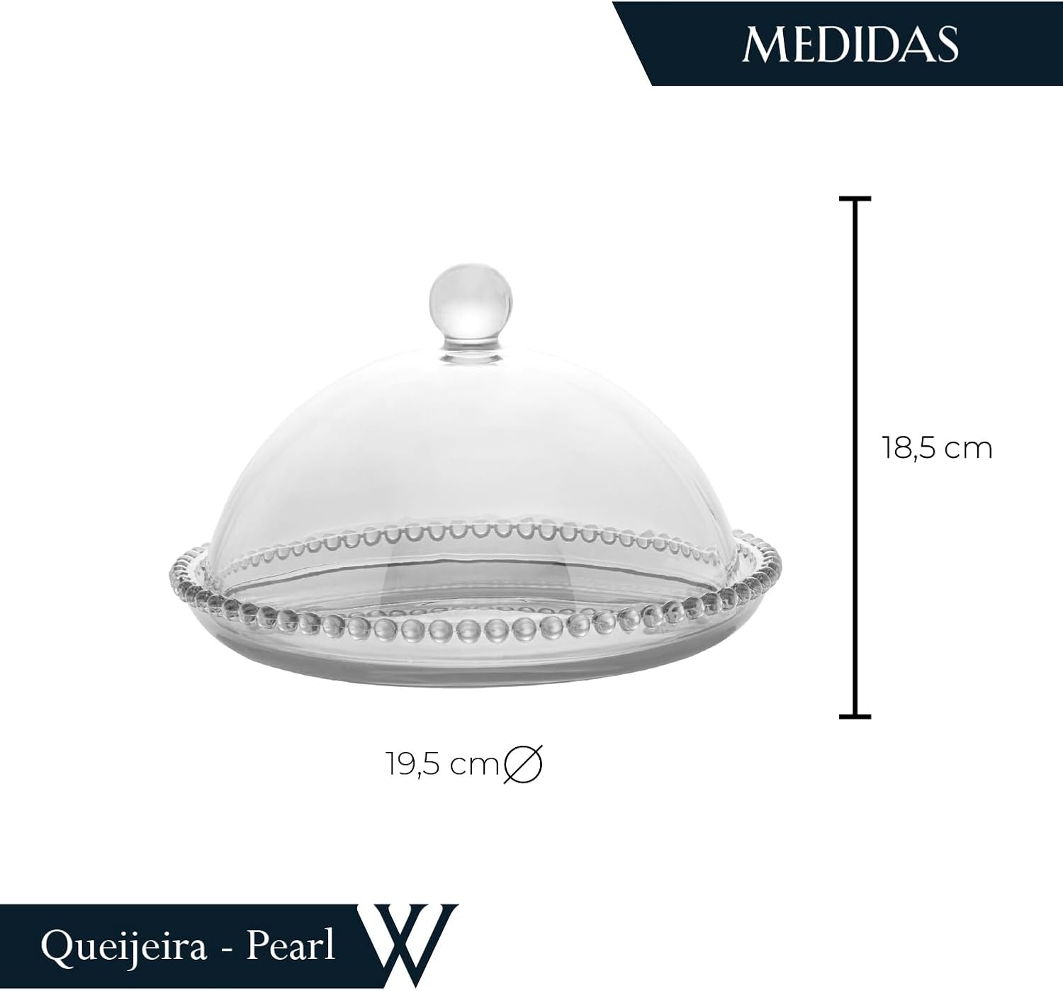 Queijeira Pearl Transparente com Design Sofisticado — foto 4