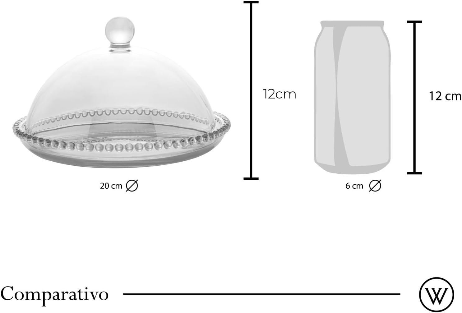 Queijeira Pearl Transparente com Design Sofisticado — foto 3