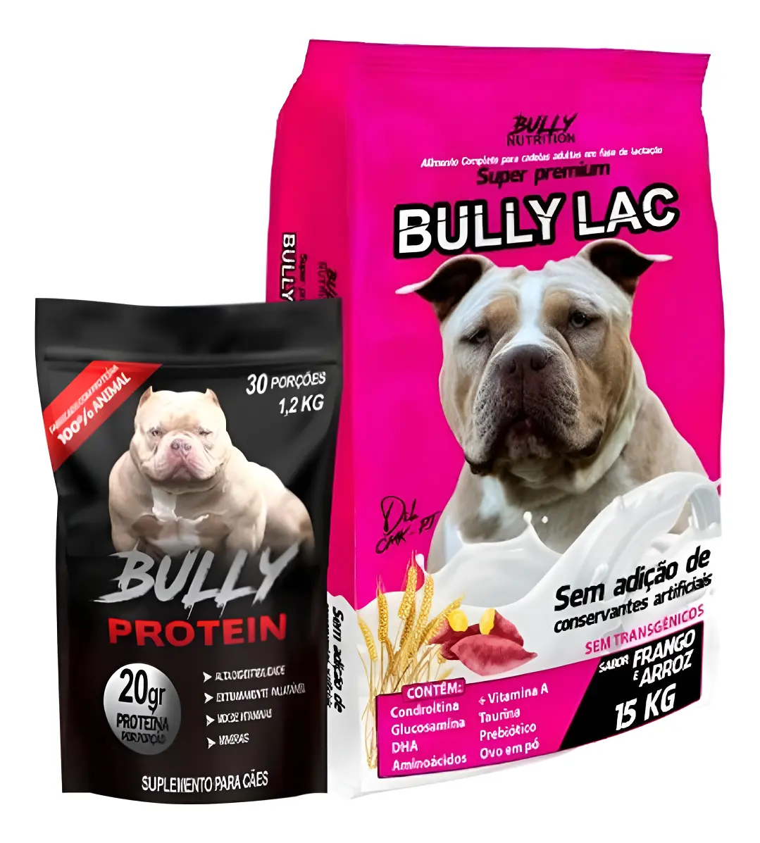 Ração Bully Lac 15kg + Suplemento Bully Protein 1,2kg |saude
