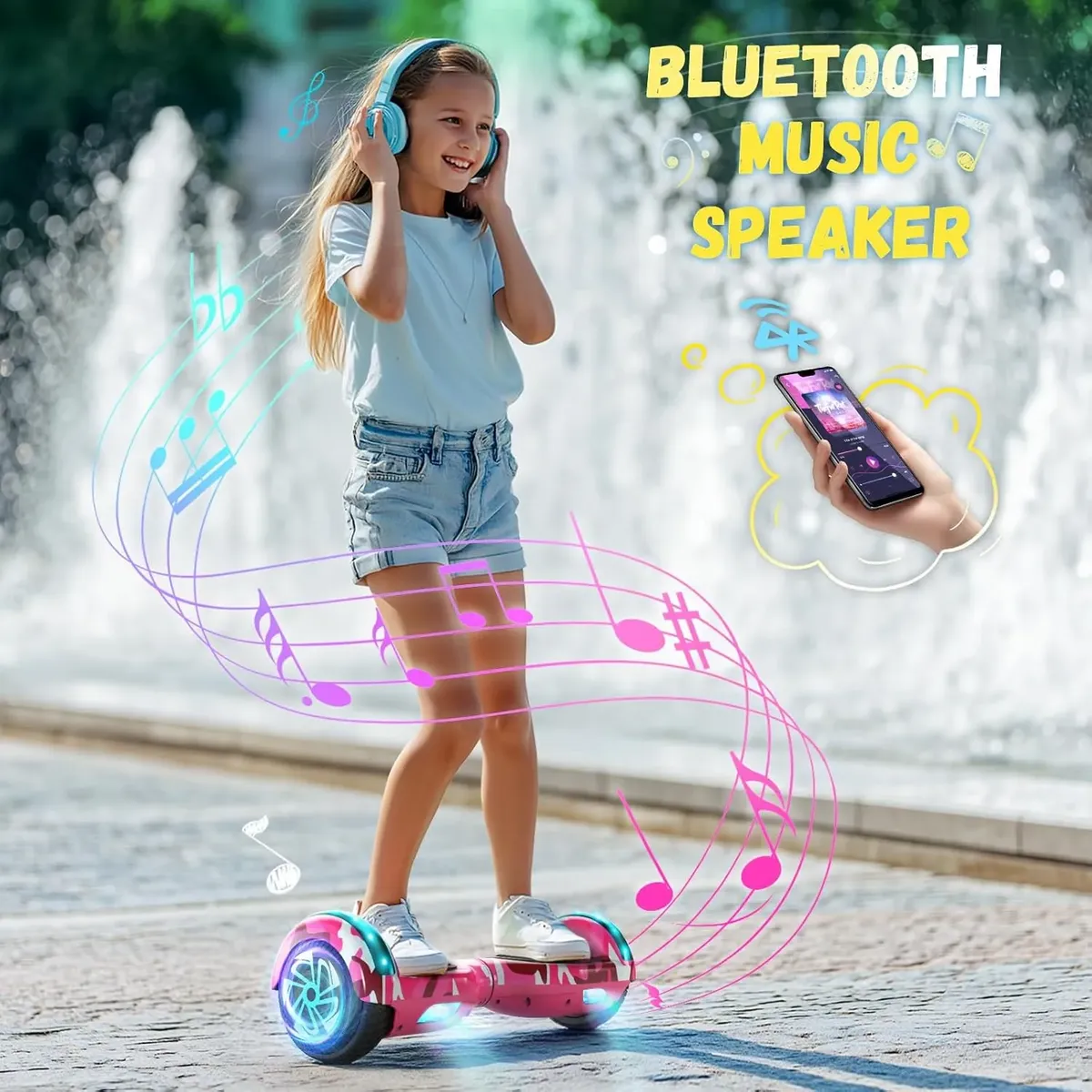 Skate Elétrico Hoverboard Balance 6,5 Polegadas Bluetooth — foto 4
