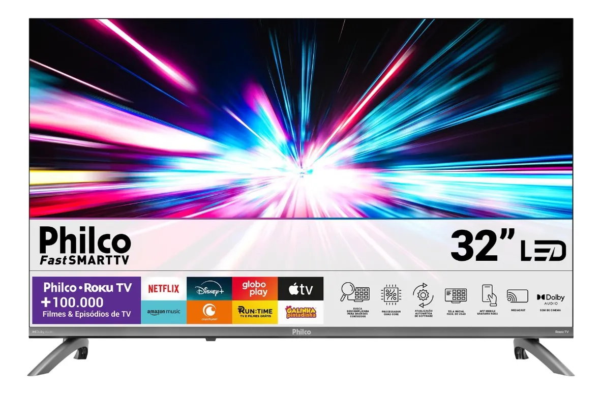 Smart Tv 32 Philco Roku Tv Dolby Áudio Hdr10 P32crb — foto 4