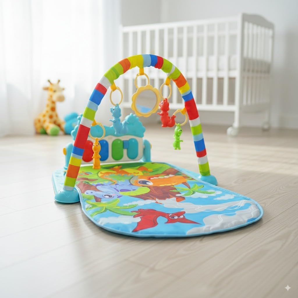 Tapete de Atividades Para Bebê Piano Funny Dino Maxi Baby — foto 2
