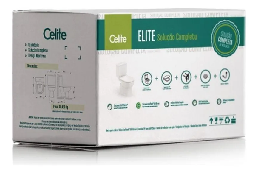 Vaso Sanitário Com Caixa Acoplada Elite Branco — foto 3