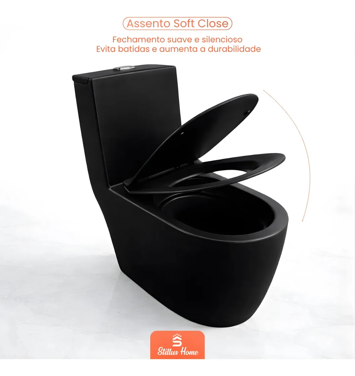 Vaso Sanitario Monobloco Caixa Acoplada Budapeste Preto — foto 3