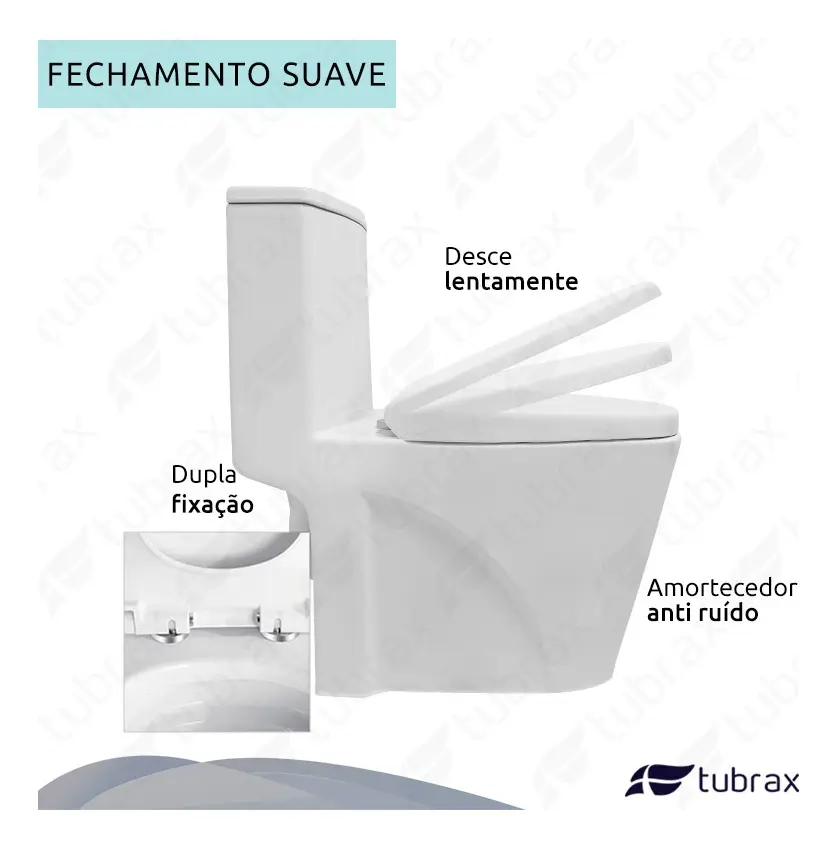 Vaso Sanitário Monobloco Caixa Acoplada Privada Tubrax — foto 3